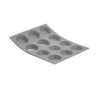 De Buyer, MINI ELASTOMOULE 21X17,6CM DE 12 TARTITAS-ø4,5 cm-1853.21D
