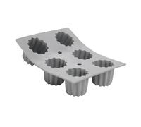 De Buyer, MOLDE SILICONA ELASTOMOULE, PORCIONES ACANALADOS BORDELES--1834.21D