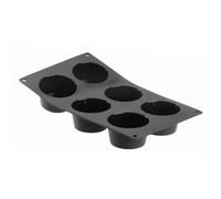 De Buyer, MOLDE SILICONA MOUL FLEX-6 MUFINES-17,5X30CM-Ø7,2CM NEGRO-Placa negra-1962.01