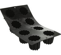 De Buyer, MOLDE SILICONA MOUL FLEX-8 MOLDES ACANALADOS BORDELES-17,5X30CM Ø5,5-Placa noire-1968.01