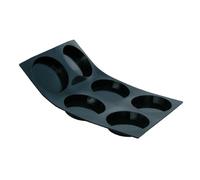 De Buyer-Moul Flex-1978.01-Moul ' Flex Negro Placa de 6 tartitas ø85