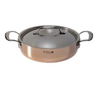 De Buyer Prima Matera Cacerola Baja de 24 cm con Tapa de Acero Inoxidable