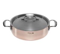De Buyer Prima Matera Olla de cobre/acero de 28 cm con tapa de acero inoxidable