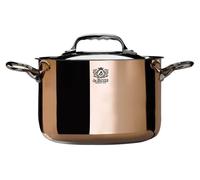 De Buyer Prima Matera: olla para asar, cobre/acero inoxidable, altura 24 cm, producción industrial.
