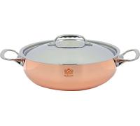 De Buyer Prima Matera: olla para asar, cobre/acero inoxidable, base baja, 20 cm, producción industrial.