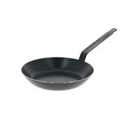 de Buyer - Sartén de acero al carbono azul de 2 mm de grosor, superficie de cocción de 9.5 pulgadas de diámetro, superficie de cocción de 6.9 pulgadas, apta para horno, acabado naturalmente