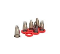 De Buyer, SET DE 6 BOQUILLAS GEOMÉTRICAS EN TRITAN CON SOPORTE--4150.05