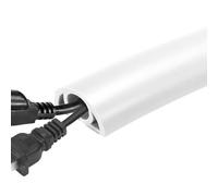 de cable eléctrico para suelo, autoadhesivas, para cable de piso | Protector de cables para el hogar, para ordenadores, electrodomésticos, toma de corriente blanca de 8 m