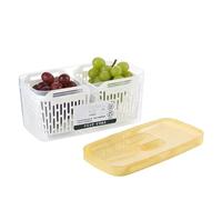 De Conservación De Alimentos Apilable De 5 L Con Tapa - Contenedor Hermético Para Frutas Y Verduras | Filtro Desmontable, La Cocina, El Congelador Y La Despensa, Guarda Les Al