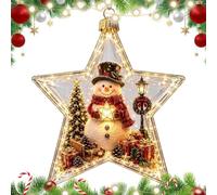 de Cuento Navideño Iluminado Decoración Estacional de Estrella de Puntas | Colgantes Festivos para Árbol Para Hogar Apartamento Sala Dormitorio Aula Fiestas