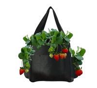 de cultivo transpirable, maceta vertical de fresas, contenedor de tela de 12.2 x 9.84 pulgadas con asas reforzadas, de plantación multibolsillo, accesorios de jardín con fácil uso