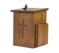 de donación de madera montada en la pared, con cerradura, cajas de recaudación de fondos de oración, contenedor de colección de caridad para eventos de culto de la iglesia, congregación