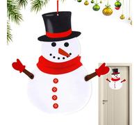 De Fieltro Navideño,De Muñeco De Nieve para Árbol De Navidad | Adorno de Fieltro de Reno y muñeco de Nieve de Papá Noel navideño en 3D - de Adorno de Fieltro navideño para Artes y Manualidades