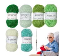De Ganchillo Scrubby - De Poliéster De 1 Mm, Juego De Rollos De Colores Surtidos, Textura Gruesa Y Resistente | Rollo De Duradero De 50g Y 110m, Material Para Paños De Cocina Hechos A M