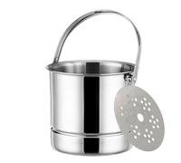 de hielo, cubitera de champán, cubitera de acero inoxidable con asa, cubo de vino de gran capacidad, accesorio para bar en casa, cubo de leche con colador, para café-restaurante