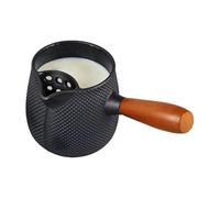 de hierro fundido - Hervidor de agua hirviendo con mango de madera de 600 ml, antiderrame para cocina de cocina, preparación de comidas de oficina | Accesorio de elaboración de bebidas