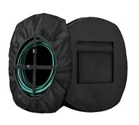 de manguera para montaje en pared exterior resistente a los rayos | 420D Oxford - Funda para manguera de jardín para lluvia, sol, cables de extensión para garaje, piscina al aire libre