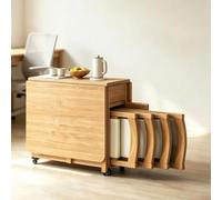 De Mesa De Comedor Plegable De Madera con 4 Sillas,1.4m