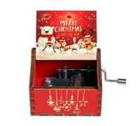 de Música de Navidad Vintage, De Música De Madera Vintage | Manivela | Caja para niño, niña, amiga de la, amante, adecuado para cumpleaños, Navidad, Acción de Gracias