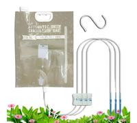 de riego automático automático ajustable 4 salidas | Bolsa de riego para plantas de interior para viajeros frecuentes, balcón, plantas en maceta, flores, vacaciones, oficina