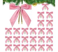 de terciopelo - 8,9 x 8,9 cm - Pinza para el pelo con para el pelo, durabilidad garantizada | de corona de Navidad con práctico cordón de fijación, lazos decorativos de Navidad para