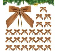de terciopelo - 8,9 x 8,9 cm - Pinza para el pelo con para el pelo, durabilidad garantizada | de corona de Navidad con práctico cordón de fijación, lazos decorativos de Navidad para