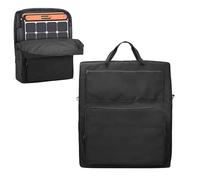 de transporte para panel solar, de viaje de panel solar de doble capa, organizador acolchado impermeable con múltiples bolsillos y correa para el hombro para acampar al aire libre