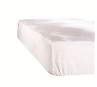 De Witte Lietaer Sábana Bajera Ajustable Case Jersey, algodón, Blanco, tamaño Queen