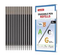 DealKits Recambios compatibles con Legami, [14 unidades, negro], altura 13 cm, tinta borrable, tinta termosensible, recarga para bolígrafos de gel de 0,7 mm