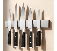 DEANKEJI Iman para Cuchillos de Cocina 30 cm, Barra Magnética Ppara Cuchillos Autoadhesivo, Barra de Pared de Cocina Acero Inoxidable 304, Iman Cuchillo Pared Sin Taladrar, para Tijeras, Cucharas