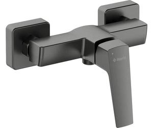 Deante Batería de ducha de pared, monomando, titanio, latón, mezclador, montaje en pared, altura 138 mm, garantía de 7 años
