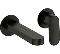 Deante - Batería de lavabo empotrada de 2 orificios, color (Alpina nero)