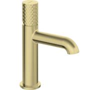 Deante - Batería de lavabo Silia Hexa, acabado dorado cepillado