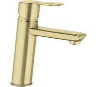Deante - Batería para lavabo Arnika, acabado dorado cepillado