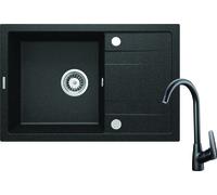 Deante Corio fregadero con grifo grafito/negro ZRCB2113