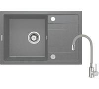 Deante Corio fregadero con grifo gris/acero ZRCPS113