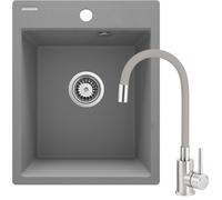 Deante Corio fregadero con grifo gris/ ZRCPS103
