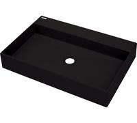 Deante Correo lavabo 60x40 cm rectangular sobre encimera negro mate CQR_NU6S