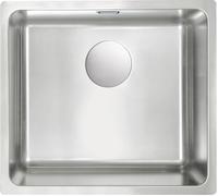 Fregadero de acero inoxidable, de un solo seno - acero cepillado - 490 x 440 x 200 mm
