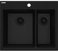 Deante Eridan fregadero de granito 60x52 cm negro ZQE_N503