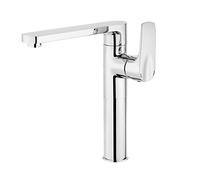DEANTE Grifo de Lavabo Cromado con Cuerpo Elevado y caño Fijo Gardenia Beg 021K, Gris