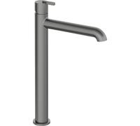 Deante - Juego de grifería para lavabo, modelo Silia, acabado titanio, con caño alto