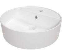 Deante Round lavabo 42x42 cm circular sobre encimera blanco brillante CGR_6U4B