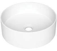 Deante Silia lavabo 36x36 cm circular sobre encimera blanco mate CQS_AU4S