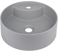 Deante Silia lavabo 36x36 cm circular sobre encimera gris/piedra mate CQS_SU4B