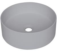 Deante Silia lavabo 36x36 cm circular sobre encimera gris/piedra mate CQS_SU4S