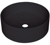 Deante Silia lavabo 36x36 cm circular sobre encimera negro mate CQS_NU4S