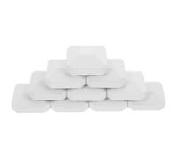 DEARMAMY 10 Briquetas de Cordierita de Repuesto para Barbacoa de Gas Distribución Uniforme del Calor y Función Autolimpiante, Tamaño 2x2 Pulgadas, Color Blanco, Ideales para Camping