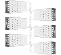 DEARMAMY 6 Piezas Rallador Rebanador Mini de Queso de Acero Inoxidable, 4 Caras, para Patatas y Queso, Corte Uniforme, Uso en Casa Llevar, Plata