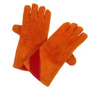 DEARMAMY Guantes de Soldadura de Cuero Resistente al Calor para Protección contra Quemaduras y Salpicaduras en Trabajos de Metal y Soldadura Mig